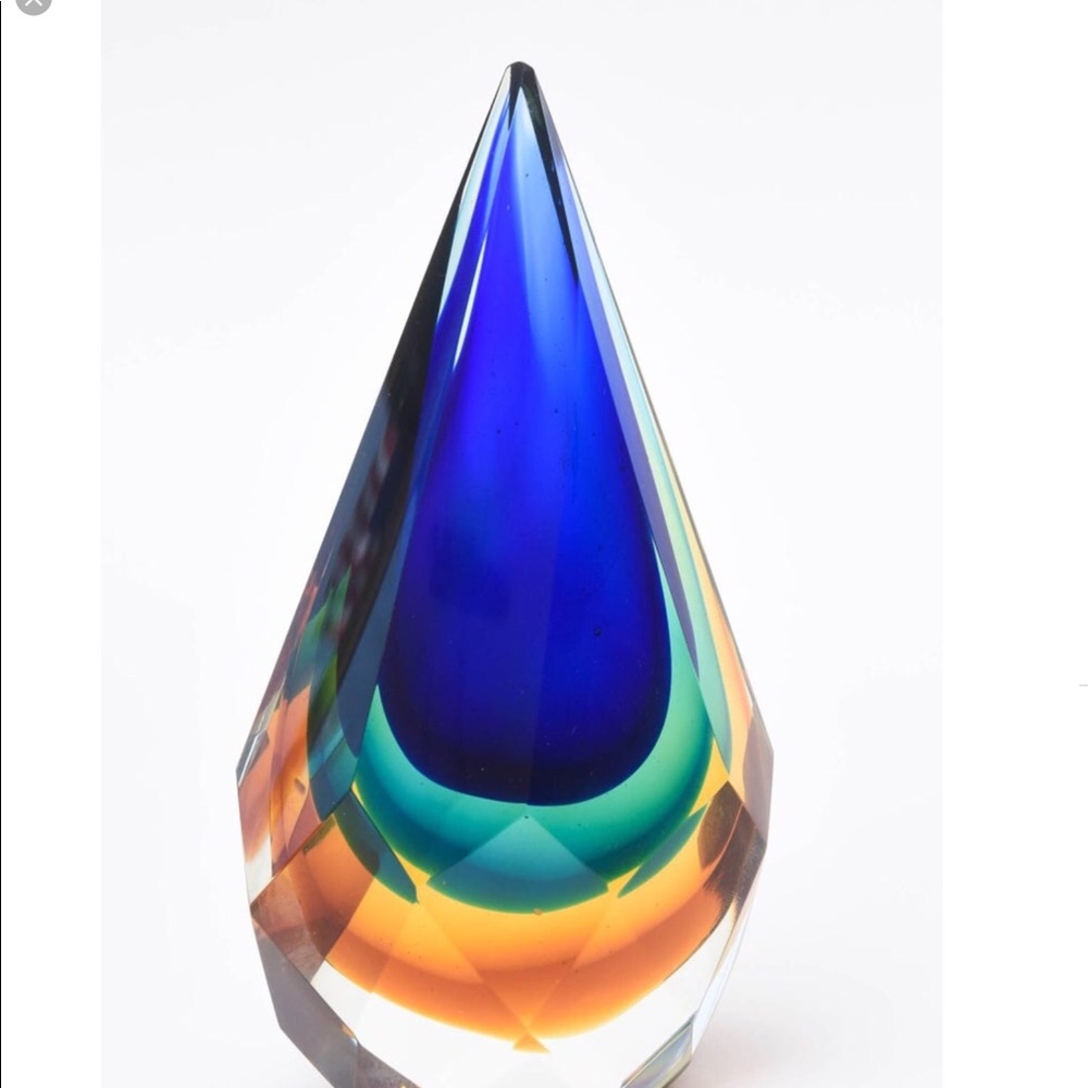 HP 4/23!π₯Murano Sommerso teardrop sculpture - Picture 1 of 8